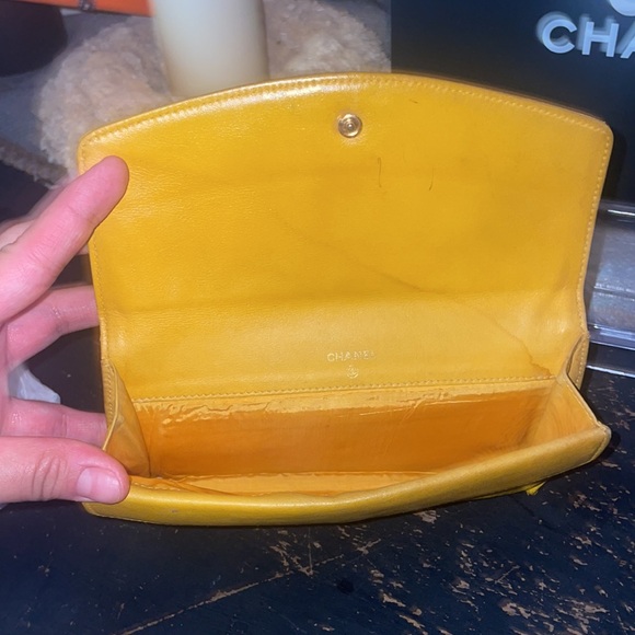 AUTHENTIC CHANEL CAVIAR LEATHER VINTAGE DOUBLE FLAP CLUTCH/WALLET - Picture 5 of 14
